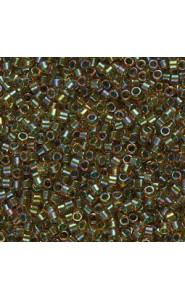 Miyuki delica Beads 11/0 - Olive lined orange ab DB-1741